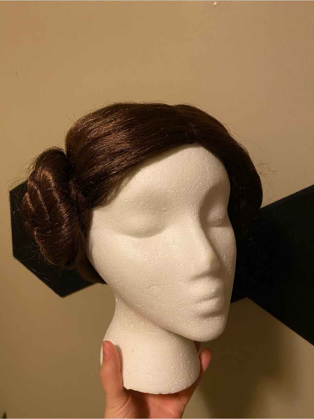 Brown princess Leia Star Wars Synthetic Wig Side Buns